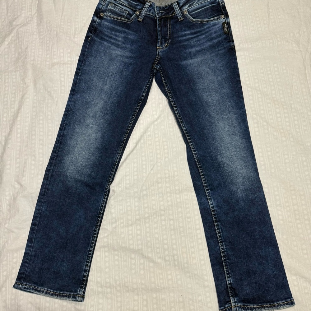 Blue Straight-Leg Jeans